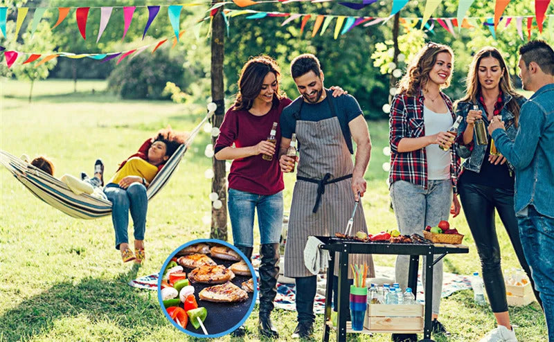 1/5/10pcs Nonstick BBQ Grill Mat 40*33cm Baking Mat BBQ Tools Cooking Grilling Mat Heat Resistance Barbecue Sheet Kitchen Tools