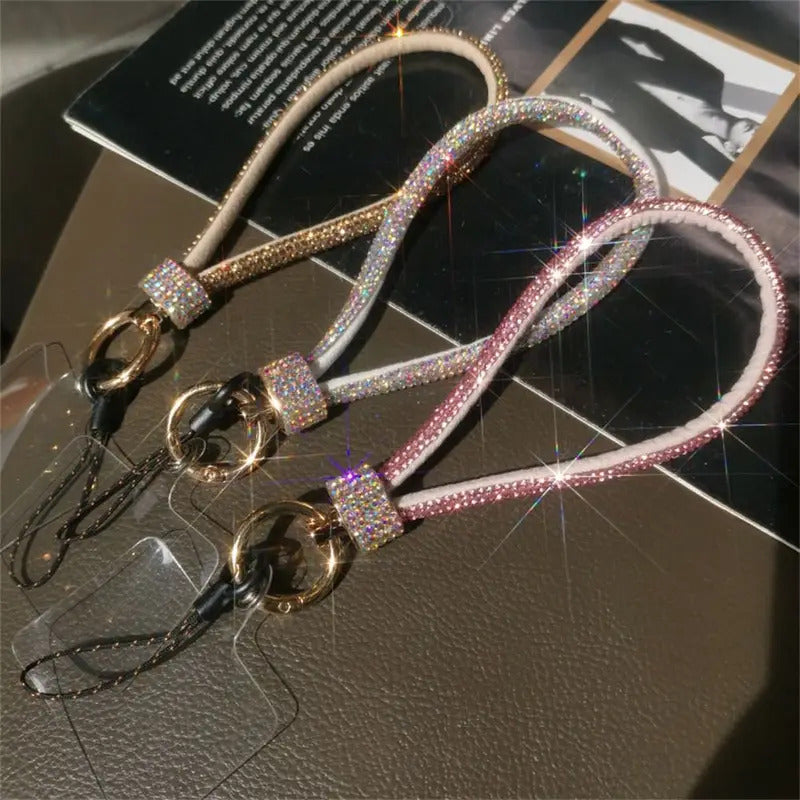 Rhinestone Mobile Phone Lanyard Bling Bling Anti Loss Diamond Lanyard Handheld Hanging Rope Phone Wrist Strap Hanging Ornaments