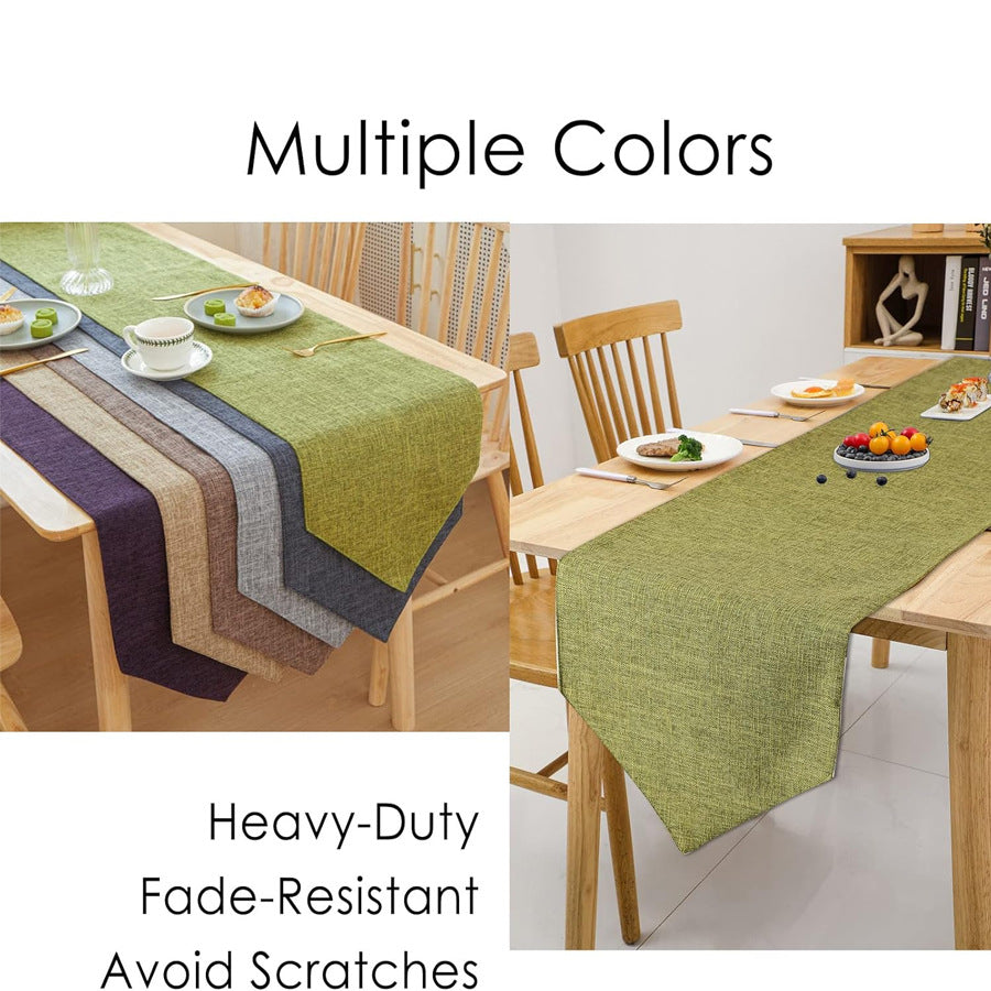 Nordic Bedside Towel Solid Color Linen Simple Style Long Table Runner Tea Flag Cloth Sideboard New Chinese Style Tea Table Towel