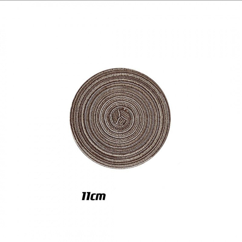 Placemat Woven Coaster Heat Insulation Mat Ins Feng Shui Kettle Mat Household Anti-scalding Dish Plate Bowl Mat Western Dining Table Mat