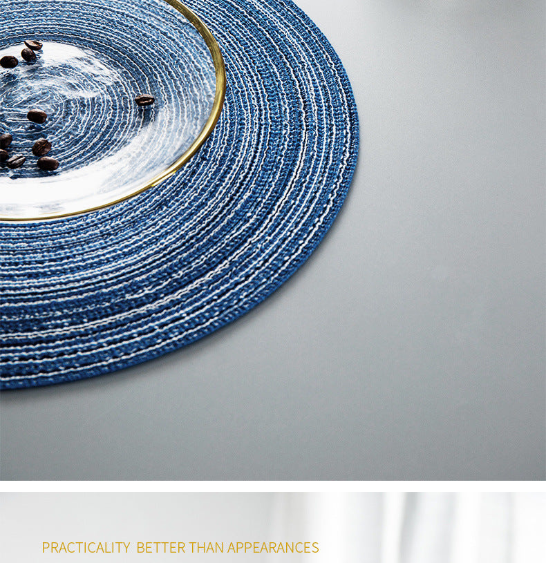 Placemat Woven Coaster Heat Insulation Mat Ins Feng Shui Kettle Mat Household Anti-scalding Dish Plate Bowl Mat Western Dining Table Mat