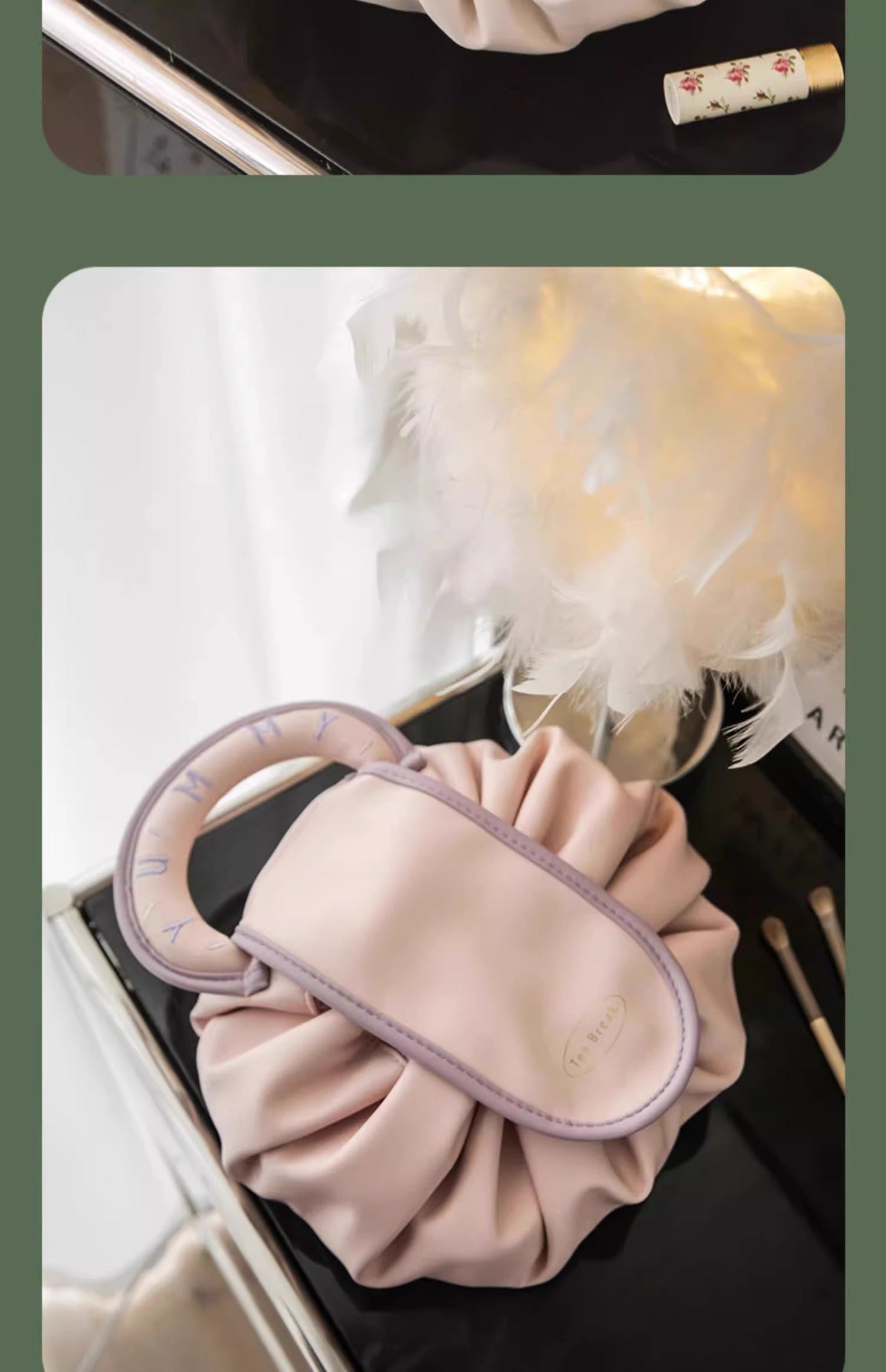 Lazy Makeup Bag for Women, Large Capacity Travel Storage Bag, Flat Drawstring Cosmetic Toiletry Bag for Men