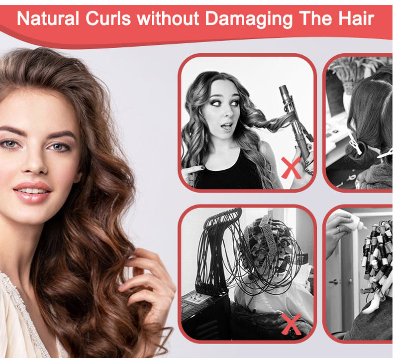 Factory Direct Supply New Satin Heat-Free Hair Curler Set Sleep Hairdressing Lazy Tie-Dyed Curly Plate Hair Curler