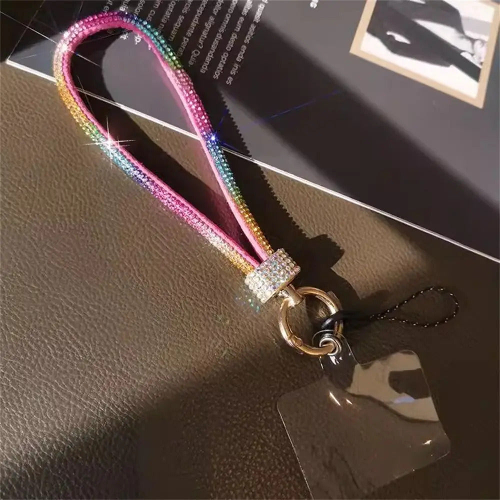 Rhinestone Mobile Phone Lanyard Bling Bling Anti Loss Diamond Lanyard Handheld Hanging Rope Phone Wrist Strap Hanging Ornaments