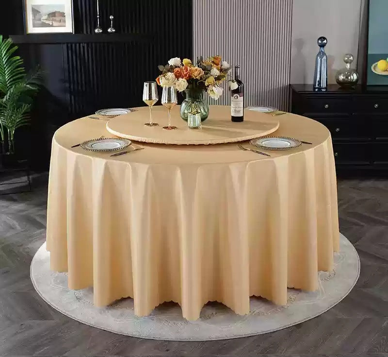 PU Non-Washable Tablecloth Waterproof Heat-Resistant Oil-Resistant Hotel Restaurant High-End Luxury Home Use Rotating Table Non-Washable Tablecloth