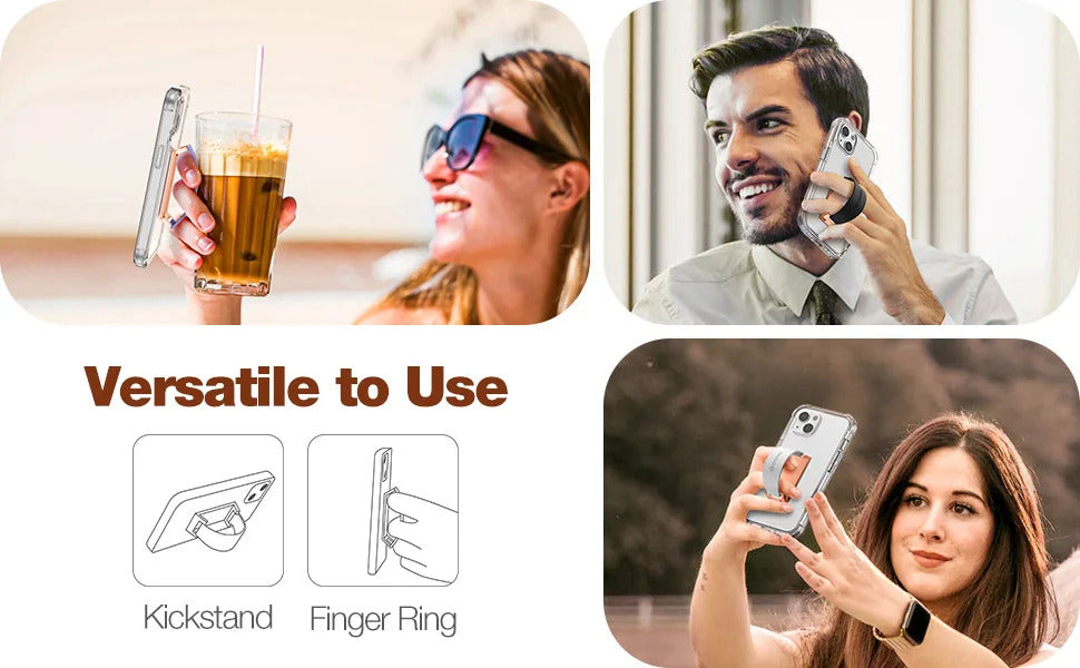 Portable Phone Strap Grip Holder Finger Cell Grip Telescopic Phone Finger Strap Stand Adhesive Loop Universal Finger Kickstand