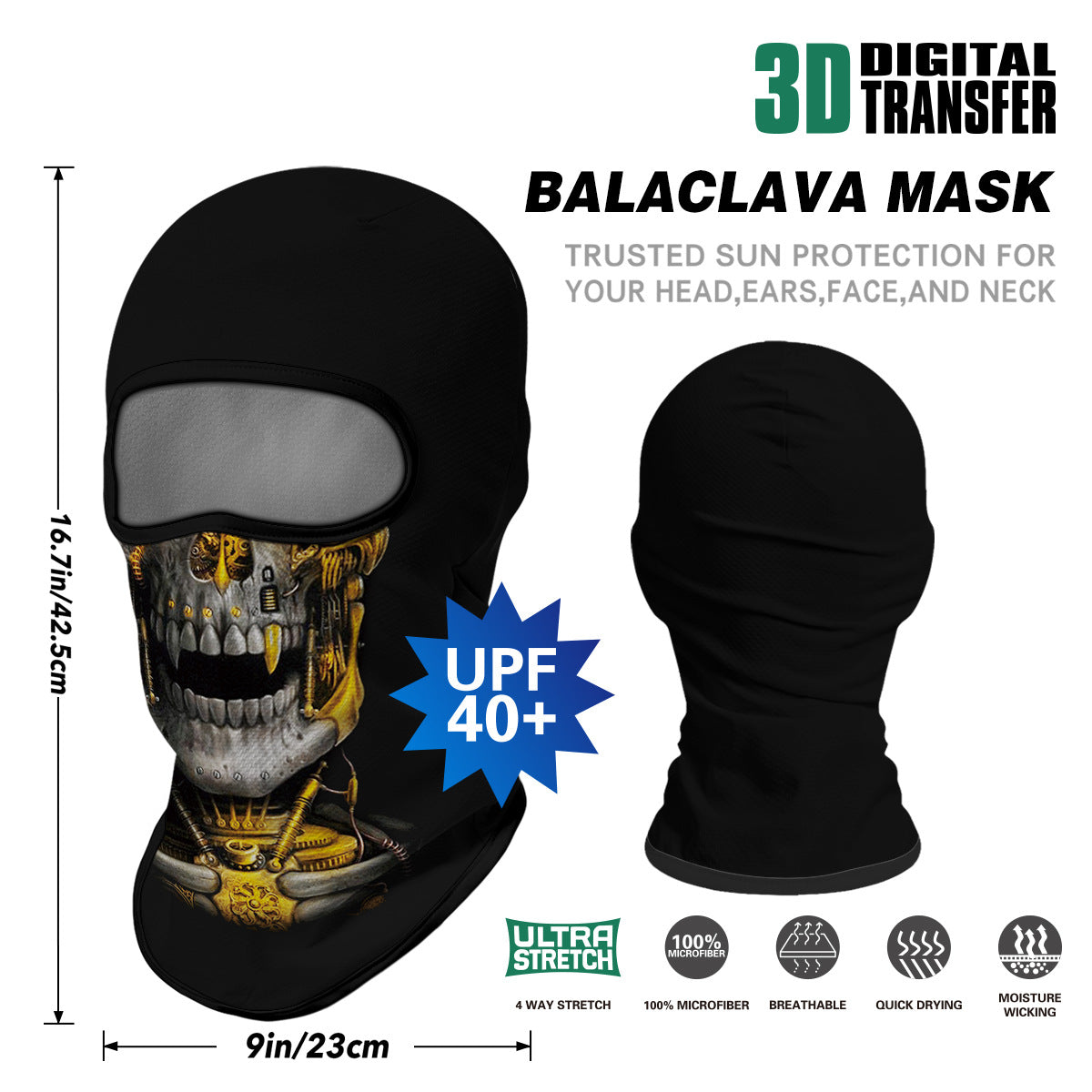 Summer Sun-Proof Headgear Men's and Women's Outdoor Motorcycle Riding Helmet Lining Headgear Fishing Funny Facekini Face Protection Face Mask