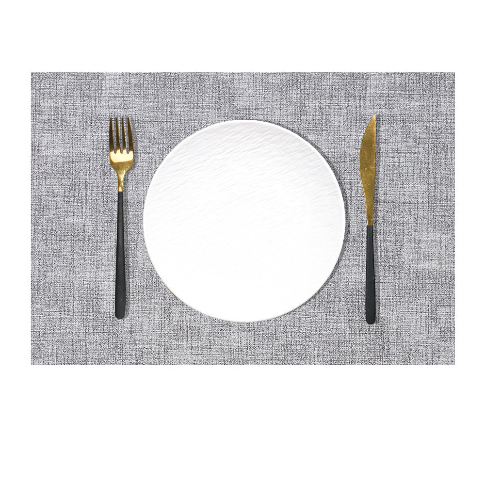 Western Dining Mat Square Cloth Pattern Household Dining Mat Bowl Mat Hotel Leather Dining Table Mat Waterproof Oilproof Heat Insulation Mat