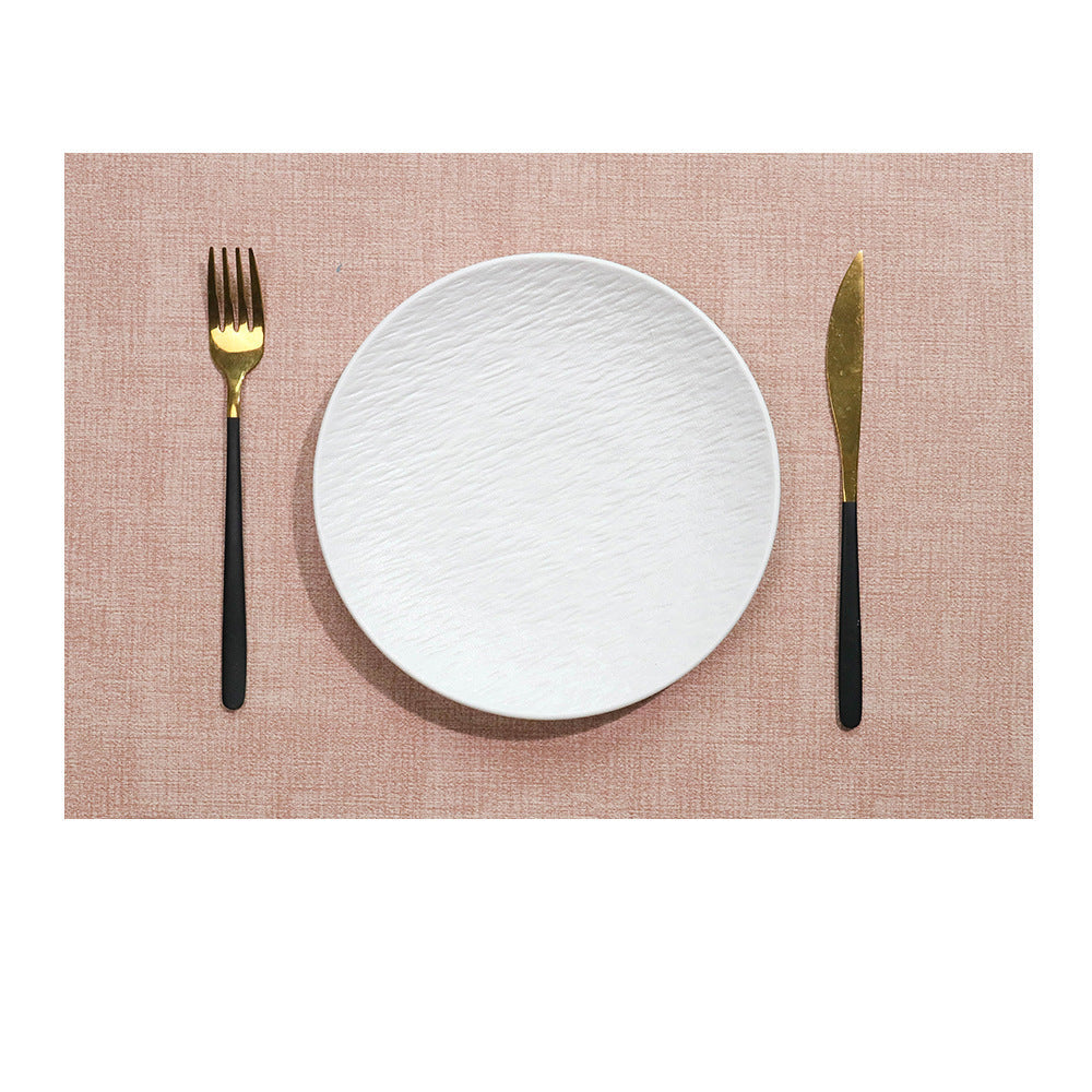 Western Dining Mat Square Cloth Pattern Household Dining Mat Bowl Mat Hotel Leather Dining Table Mat Waterproof Oilproof Heat Insulation Mat