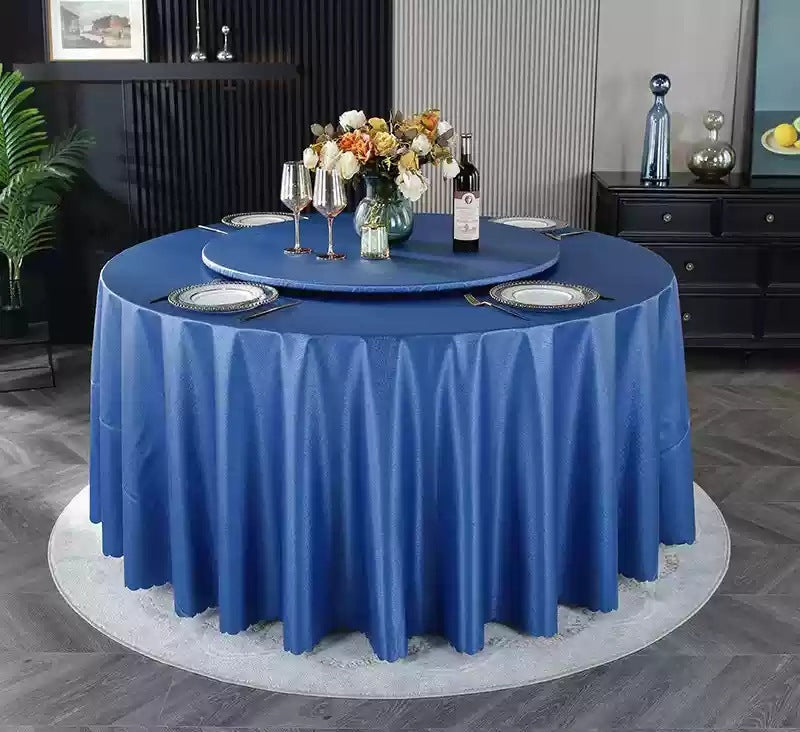PU Non-Washable Tablecloth Waterproof Heat-Resistant Oil-Resistant Hotel Restaurant High-End Luxury Home Use Rotating Table Non-Washable Tablecloth