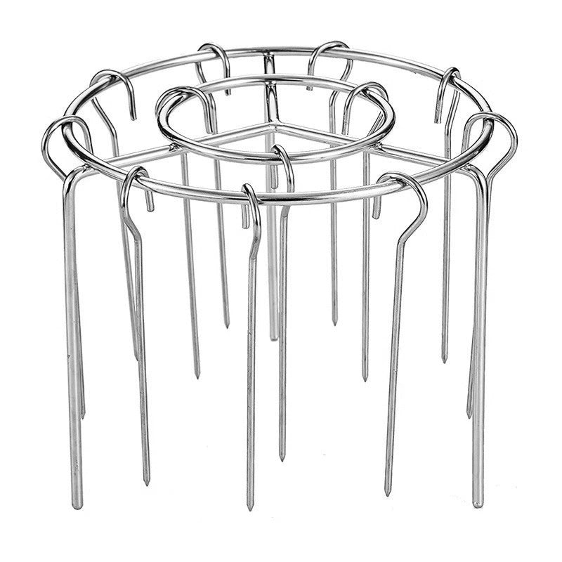 Stainless Steel Skewer Rack Grill Air Fryer Oven New Model Round Vertical 24-Skewer Hanging Grill Oven
