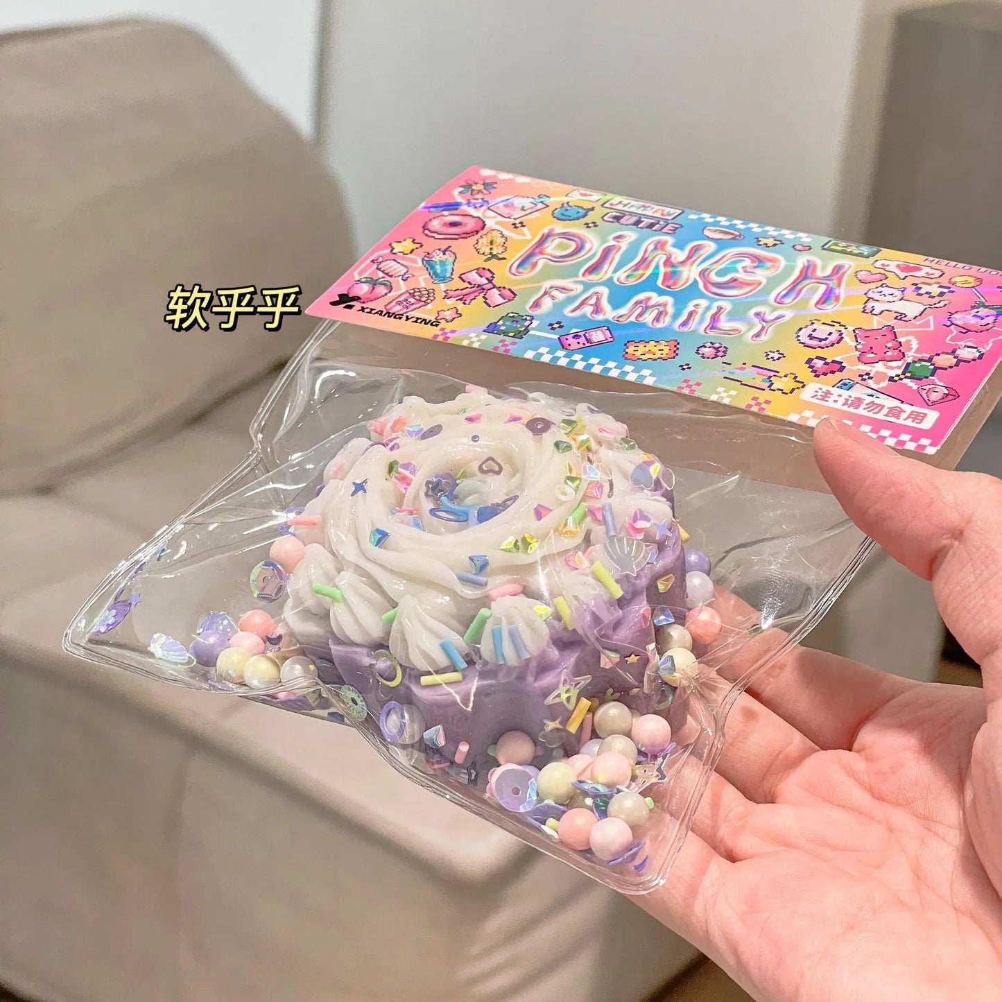 Squishy Food Creative Kids Fidget Toy Simulation exquisite Waffle Bread Toast Donuts Slow Rising Squeeze Stress Relief Toys