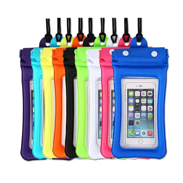 IPX8 30M 3 Fold Touchable Airbag Anti Sinking Waterproof Phone Bag Pouch for Apple IPhone Xiaomi Samsung Swimming Lanyard