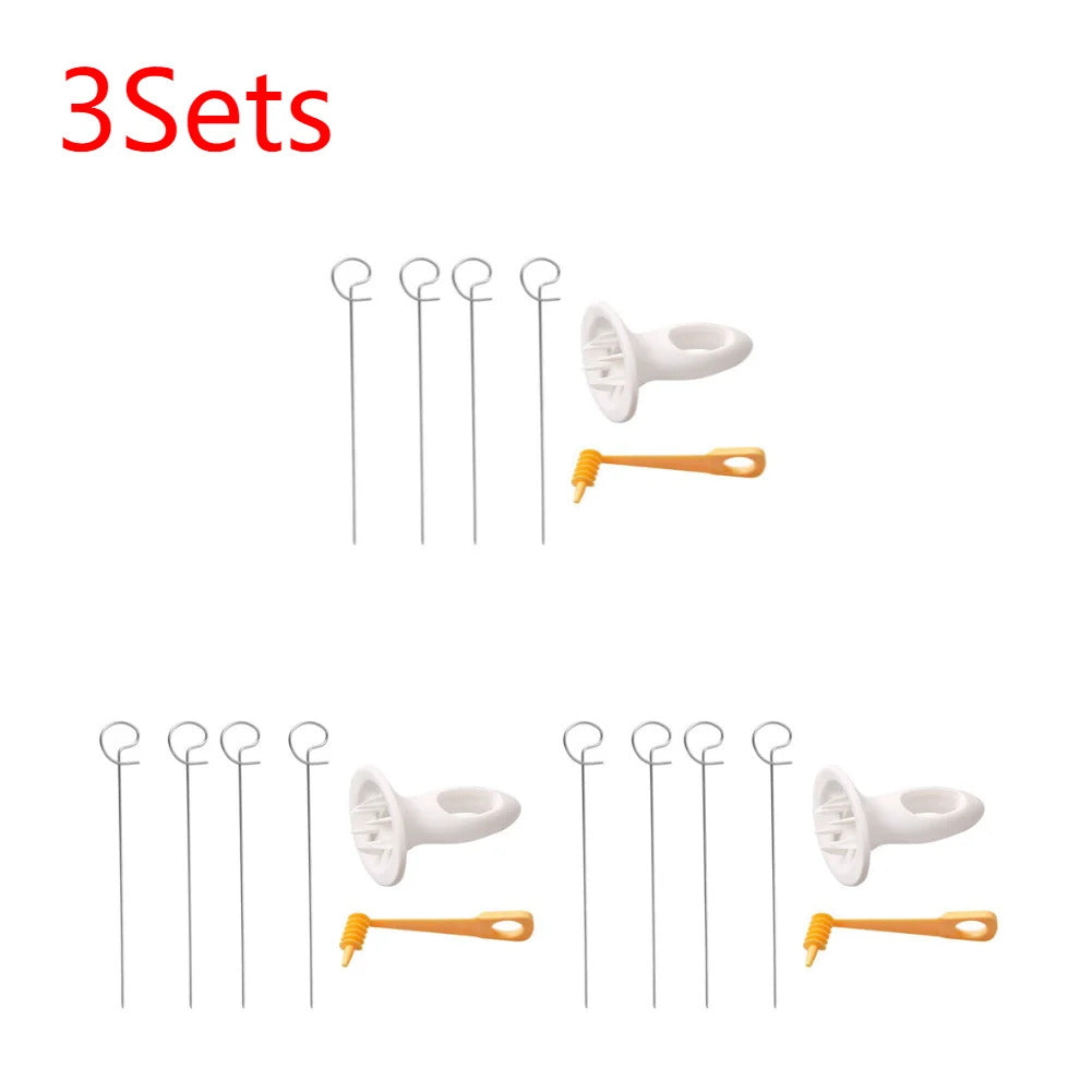 1Set Stainless Steel Plastic Rotate Potato Slicer Twisted Potato Spiral Slice Cutter Creative Vegetable Tool Kitchen Gadgets