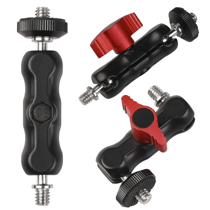Ballhead Clamp Clip with 1/4inch -20 Thread Ball Mount Clamp Rotatable Magic Arm Super Clamp for GPS Phone Monitor Video Light