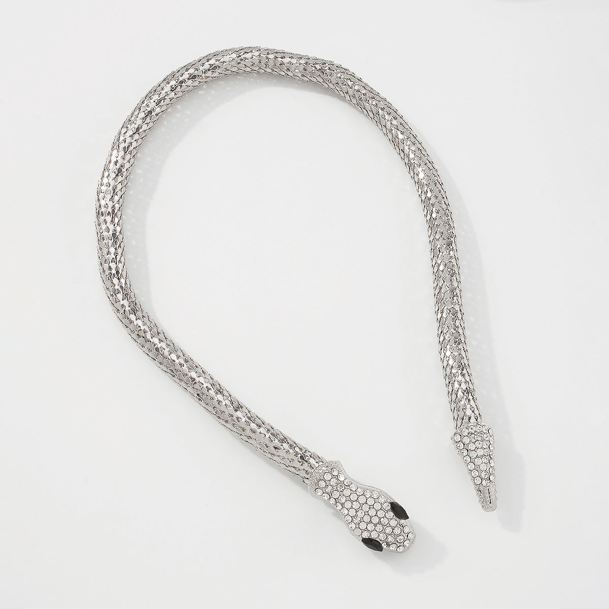 Exaggerated Snake Necklace Punk Personality Hip-Hop Style Necklace Trendy Cool Street Style Show Micro-Inlaid Choker