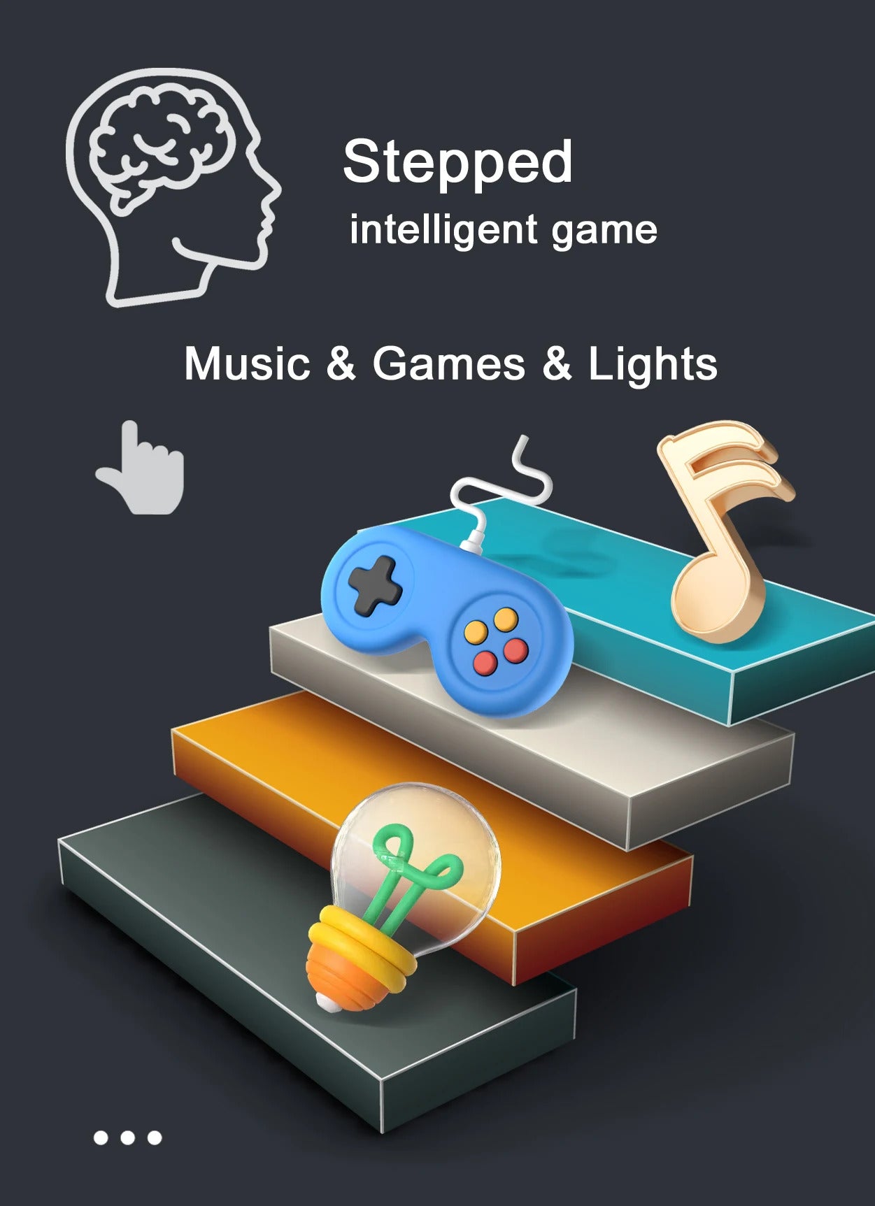 Decompress game consoles Defusing music exercise reflexes Press music children puzzle music pass brain thinking training toys