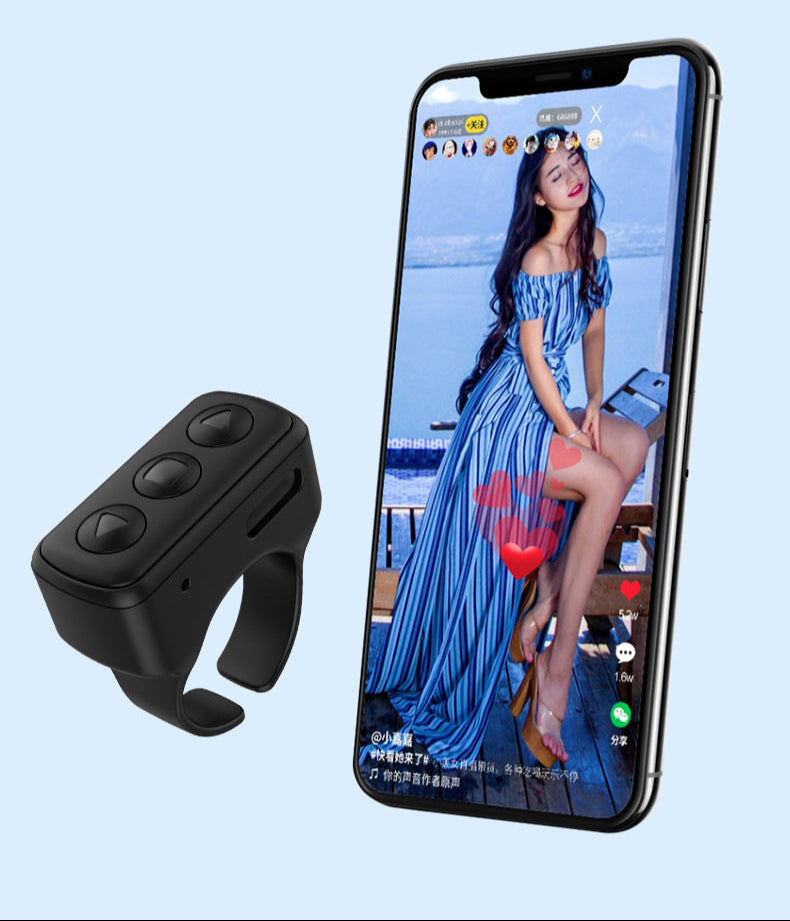 Video Controller TikTok Page Turner Like Tool Bluetooth Remote Control for Phone Photo Selfie Device