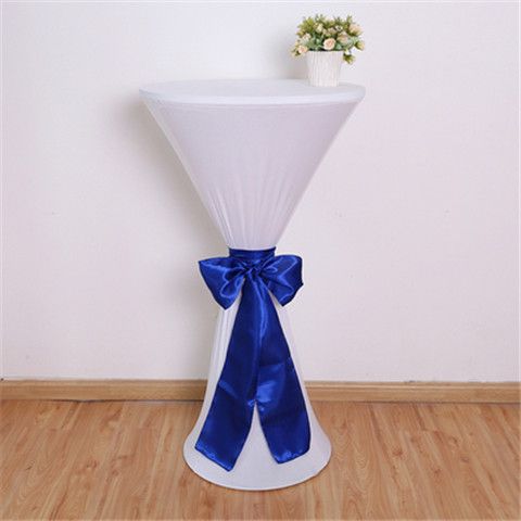 Elastic Round Table Cover Cocktail Table Cover Bar Table Cover Tablecloth Exhibition Hotel Banquet Decorative Tablecloth Round Table