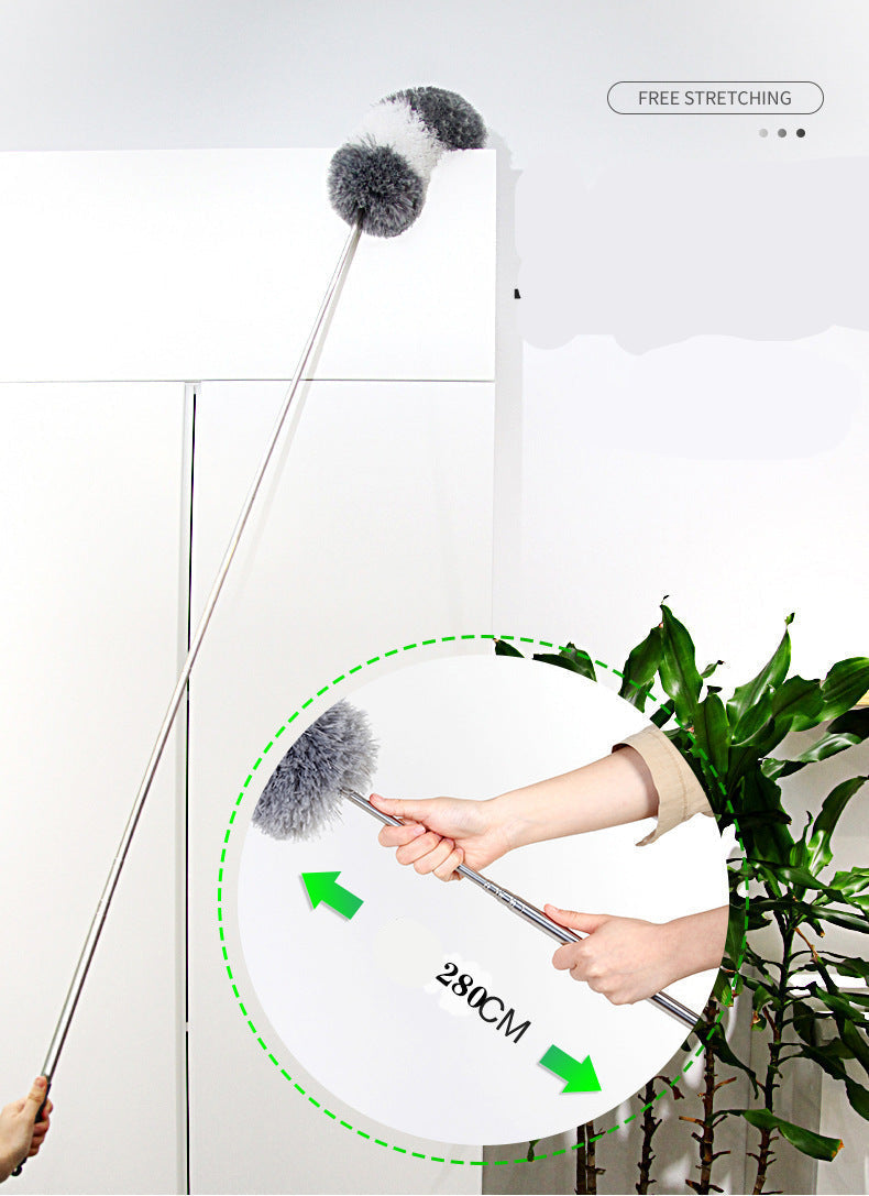 Feather Duster Dust Removal Household Cleaning Tools Retractable Artifact Cleaning Artifact Car Duster