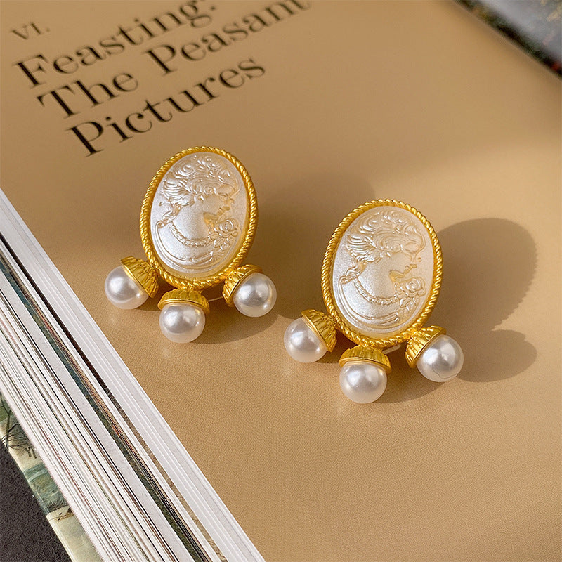Vintage Earrings Fashion Versatile Ear Jewelry Niche Light Luxury High-end Accessories