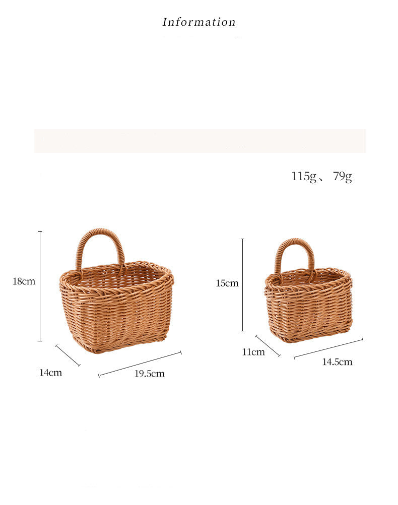 Ginger and Garlic Storage Basket Kitchen Small Hanging Basket Wall Storage Basket Put Onion Ginger and Garlic Hand-Woven Basket