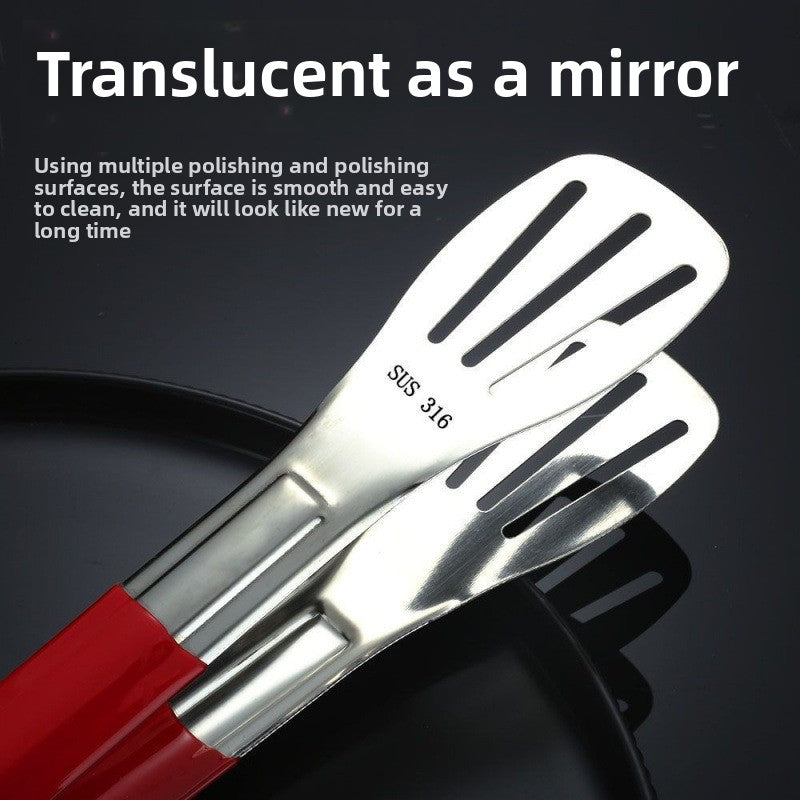 Extra Thick 316 Stainless Steel Food Tongs BBQ Tongs Meat Tongs Steak Tongs Kitchen Food Tongs Baking Bread Tongs