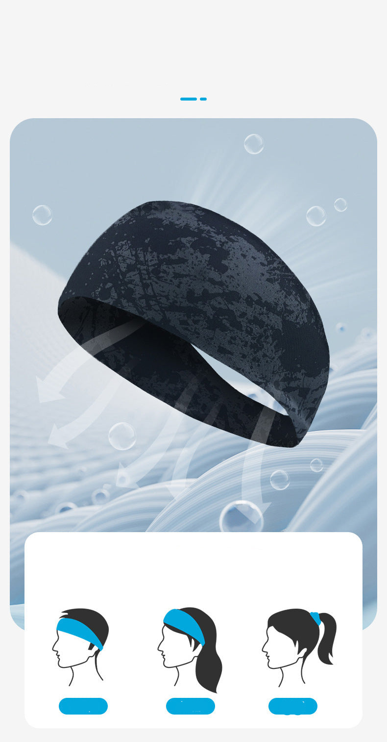 Sports Headband Sweatband Lycra Breathable Running Cycling Yoga Dance Fitness Sweatband