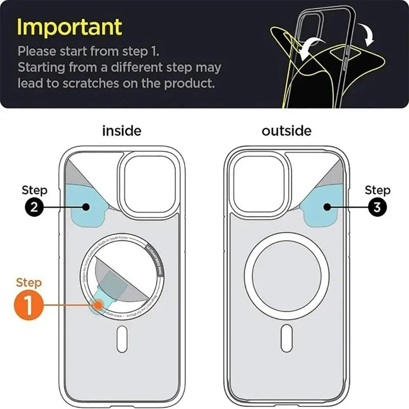 Acrylic Luxury Phone Case For iPhone 16 15 14 13 12 11 Pro Max Plus For Magsafe Transparent Magnetic Hard Cover funda