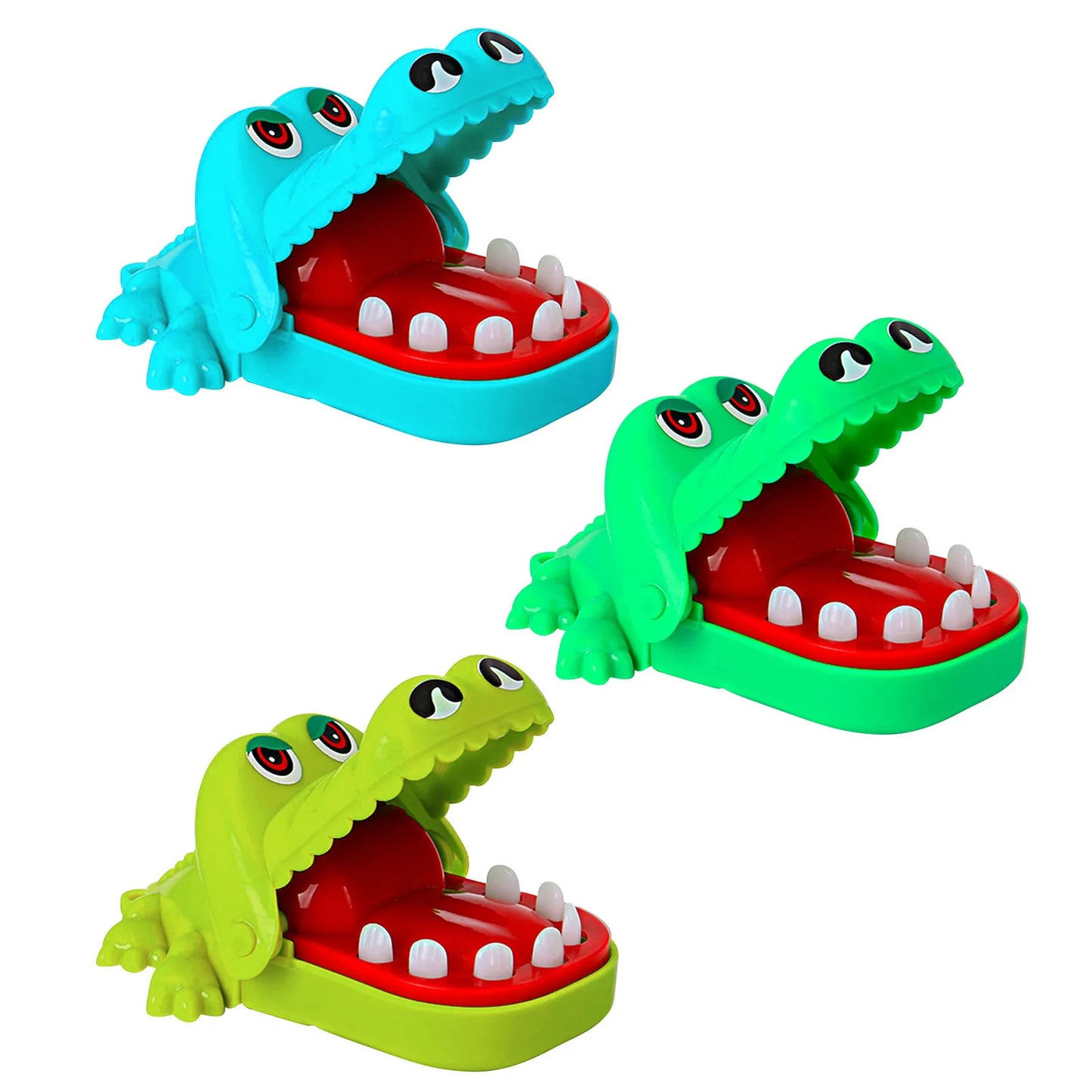 Crocodile Teeth Dentist Game ABS Crocodile Biting Finger Game Family Tabletop Party Toy Funny Gags Toy with Keychain for Kids