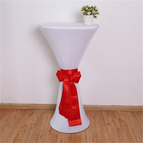 Elastic Round Table Cover Cocktail Table Cover Bar Table Cover Tablecloth Exhibition Hotel Banquet Decorative Tablecloth Round Table