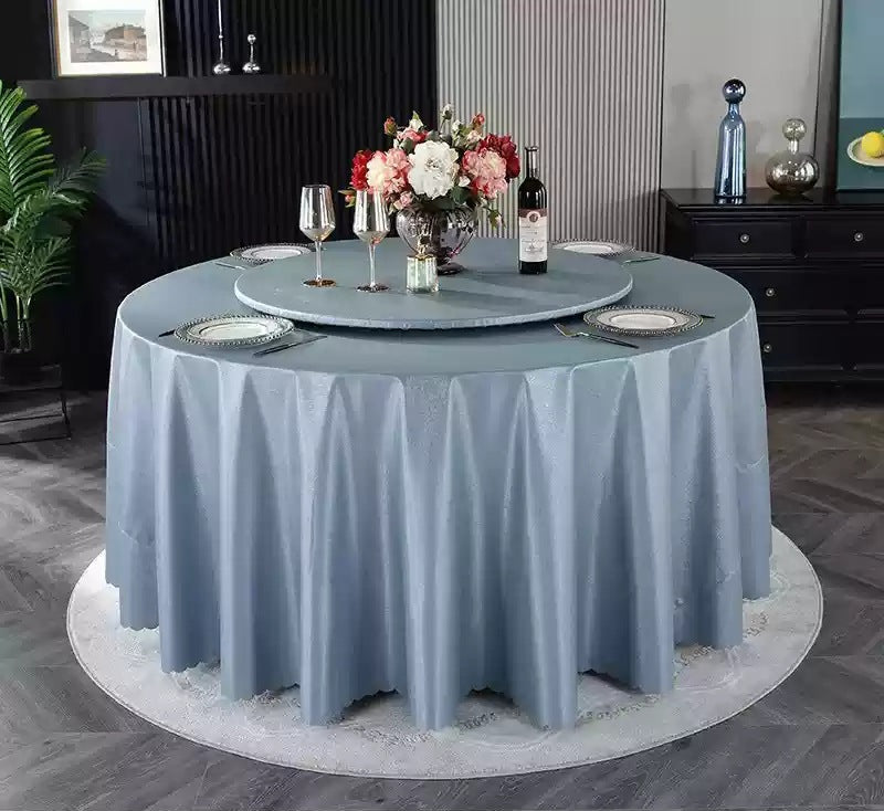 PU Non-Washable Tablecloth Waterproof Heat-Resistant Oil-Resistant Hotel Restaurant High-End Luxury Home Use Rotating Table Non-Washable Tablecloth