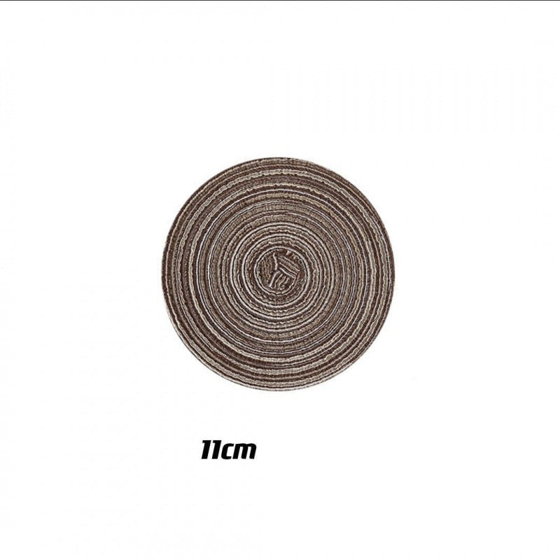 Placemat Woven Coaster Heat Insulation Mat Ins Feng Shui Kettle Mat Household Anti-scalding Dish Plate Bowl Mat Western Dining Table Mat