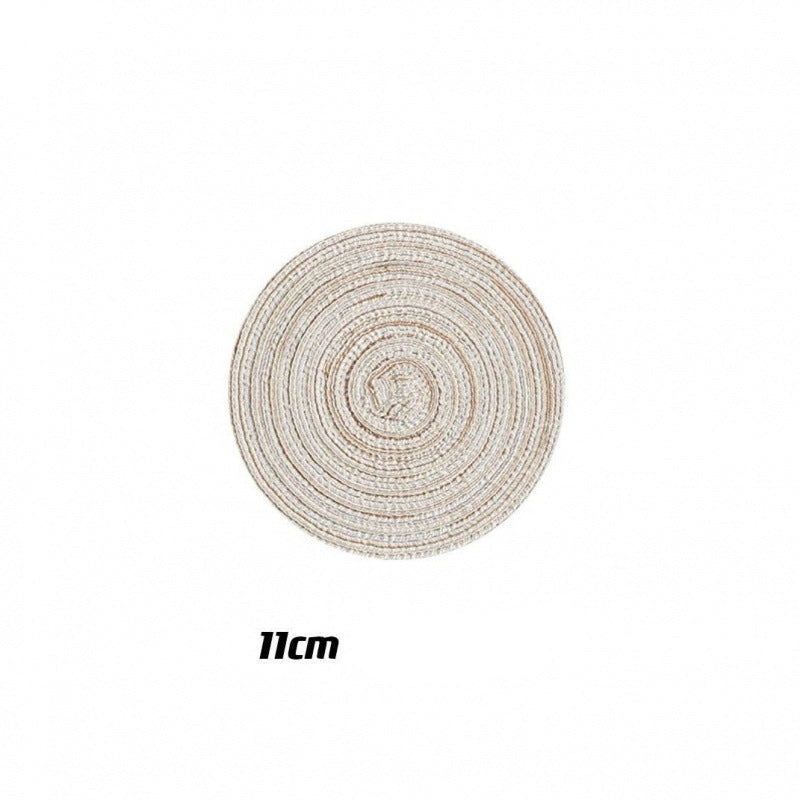 Placemat Woven Coaster Heat Insulation Mat Ins Feng Shui Kettle Mat Household Anti-scalding Dish Plate Bowl Mat Western Dining Table Mat