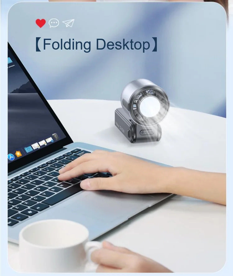 Ultra-Portable Fan Blast! 💨 ❄️ Foldable Powerful Cooling Anywhere