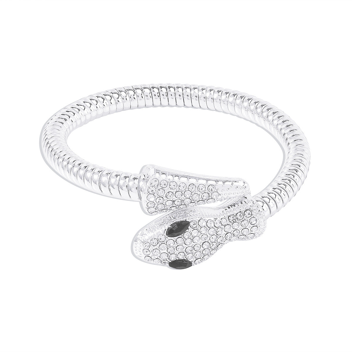 Exaggerated Snake Necklace Punk Personality Hip-Hop Style Necklace Trendy Cool Street Style Show Micro-Inlaid Choker