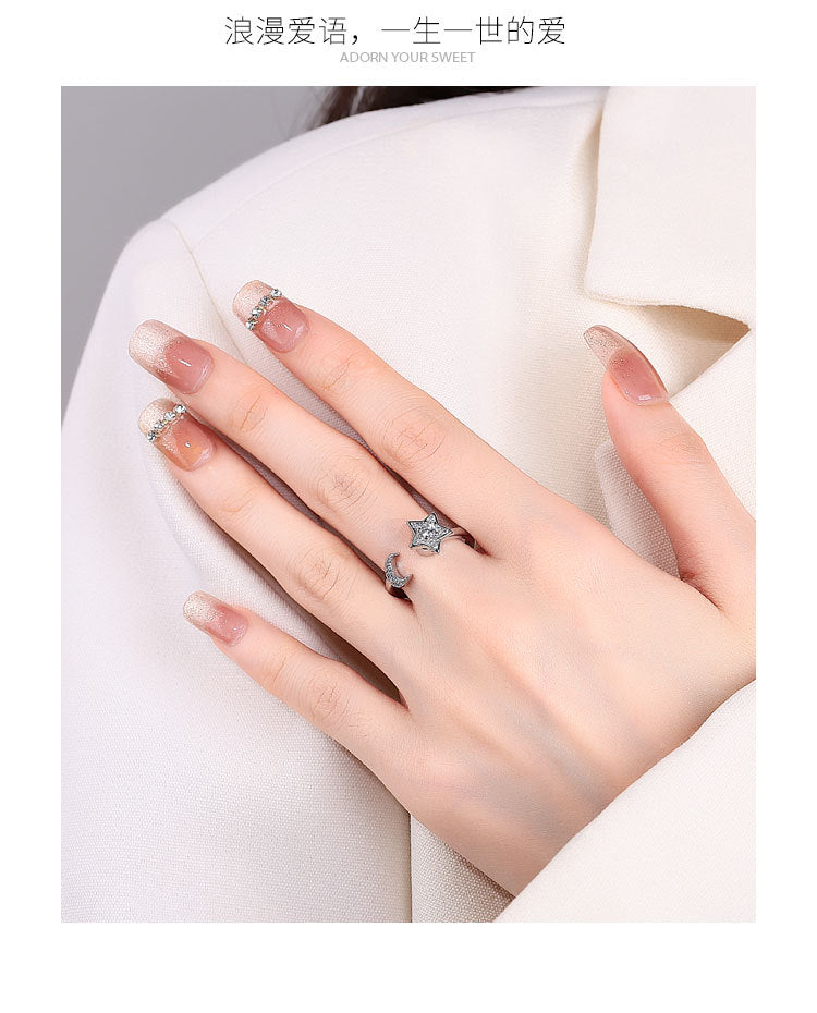 Smart Rabbit Ring for Women, Rotatable Ring, Light Luxury Niche Design, Index Finger Ring, New Trendy Style