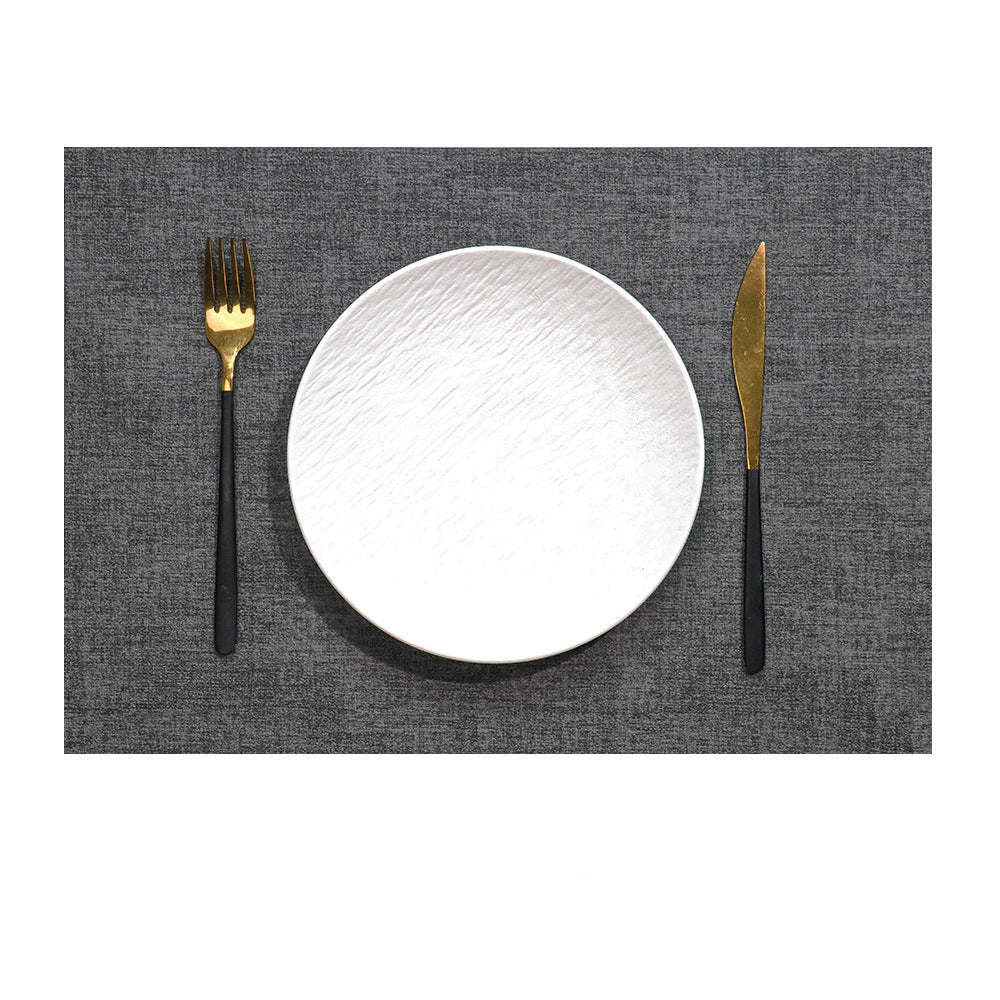 Western Dining Mat Square Cloth Pattern Household Dining Mat Bowl Mat Hotel Leather Dining Table Mat Waterproof Oilproof Heat Insulation Mat