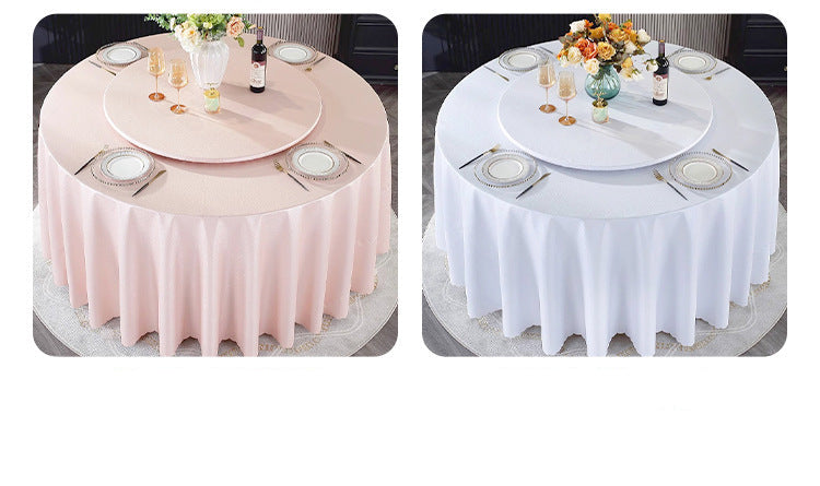 PU Non-Washable Tablecloth Waterproof Heat-Resistant Oil-Resistant Hotel Restaurant High-End Luxury Home Use Rotating Table Non-Washable Tablecloth