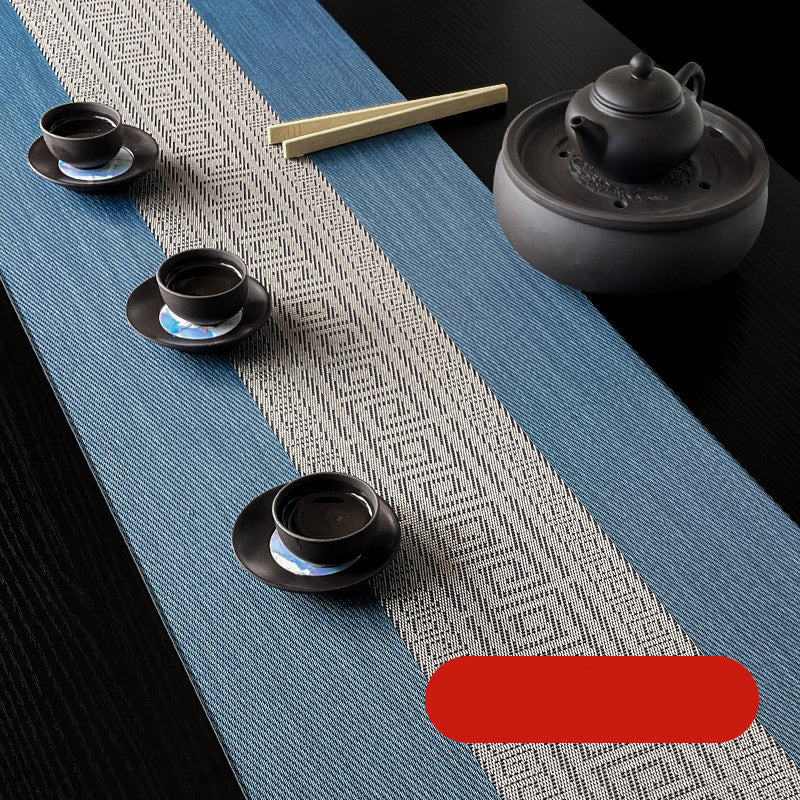 New Chinese Style Table Runner Table Mat Coffee Table Cloth Zen Tea Mat Waterproof Tea Mat Dining Table Tea Table Light Luxury High-end Long Strip Cloth