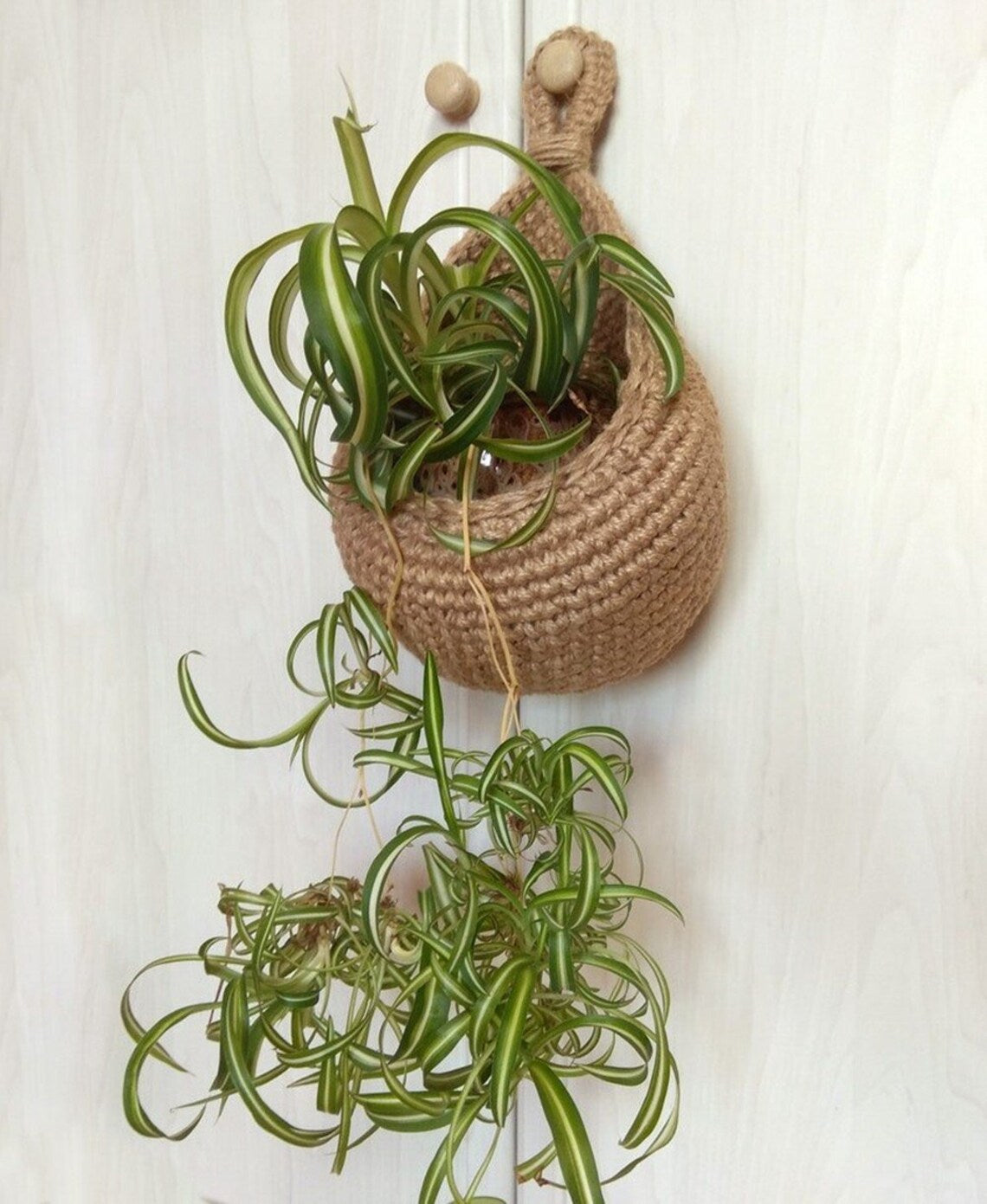 Wall-Mounted Vegetable Storage Fruit Basket Bird's Nest Wall Hanging Water Drop Net Bag Handmade Woven Cotton Rope Wall Hanging Bag for Home Use