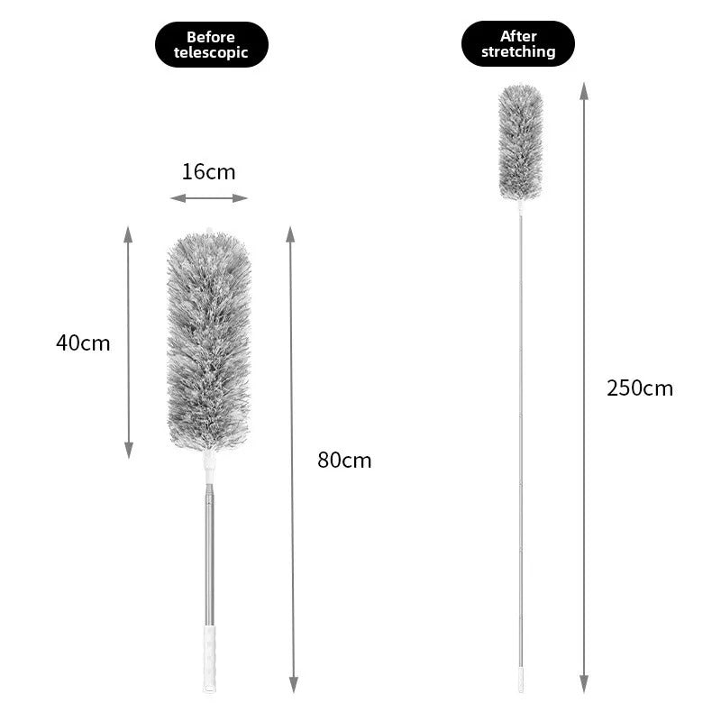 Adjustable Bendable Microfiber Duster Washable Reusable Cleaning Tool for High Ceilings Furniture and Cars Dusters for Cleaning