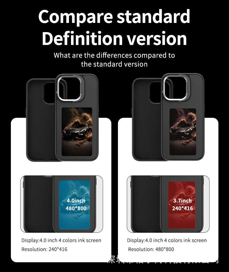 HD 4.0 Ink Screen Smart AI Stand Matte Phone Case Compatible with iPhone Phone Case for Women with a Sense of Sophistication