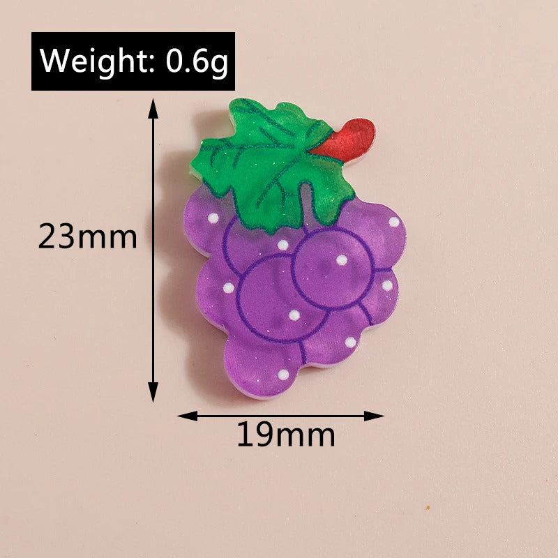 10pcs Mix Cute Mini Fruit Charms Pear Cherry Pineapple Peach Avocado Flat Back Resin Cabochons Scrapbook DIY Jewelry Accessories