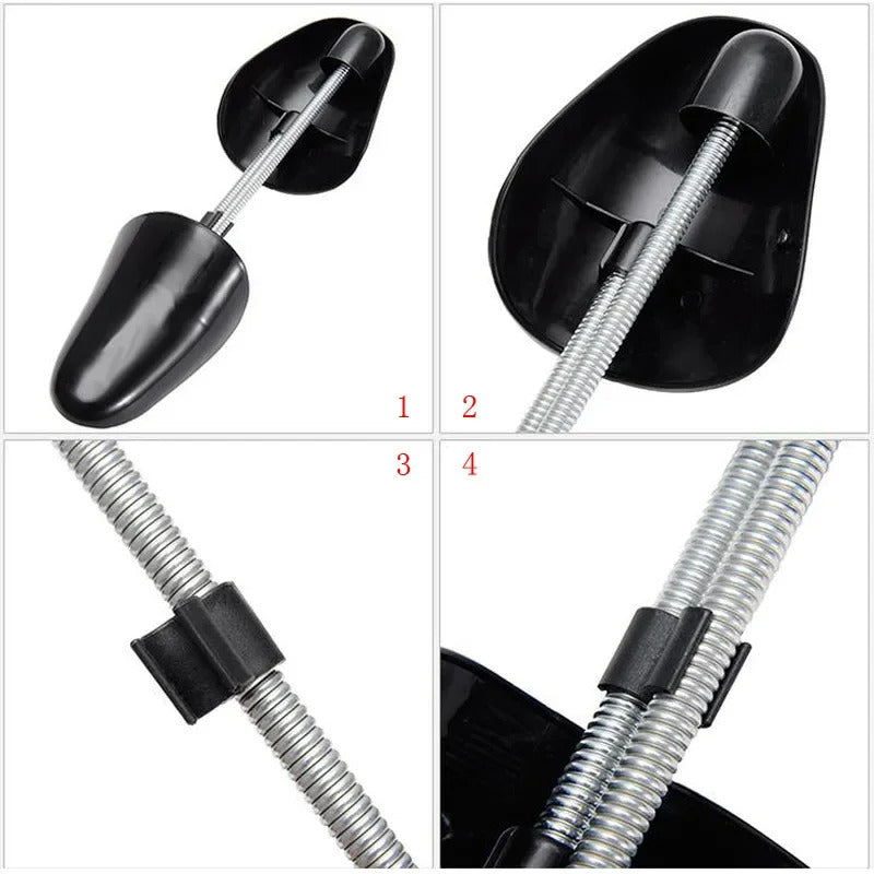 1 Pair Practical Plastic Adjustable Length Durable Black Women Men Anti Deformation Aluminum Shoe Accessories for Sneakers