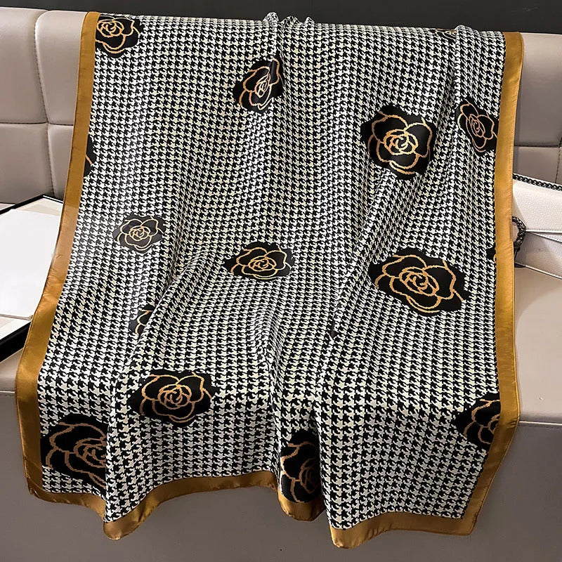 Spring Scarf Women's Luxury Design Polyester Material Smooth Scarf Soft Shawl Beach Scarf