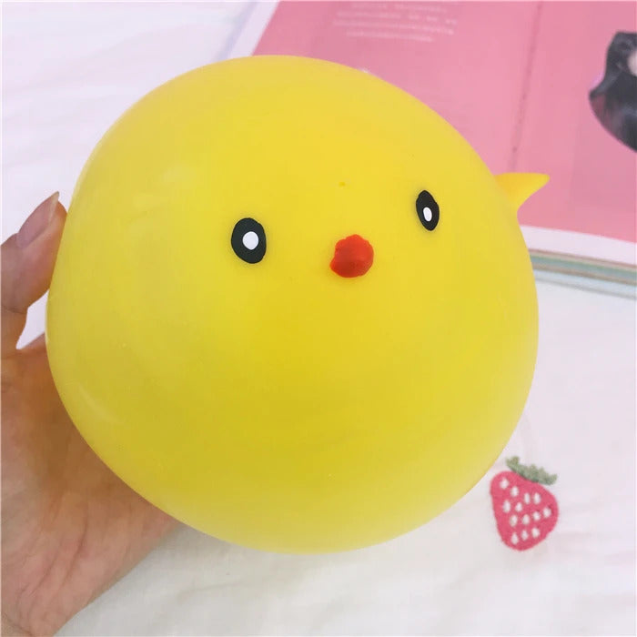 Creative soft rubber inflatable chicken hippo pop up animal blow Balloon animal Stress Relief squeeze toy prank gift