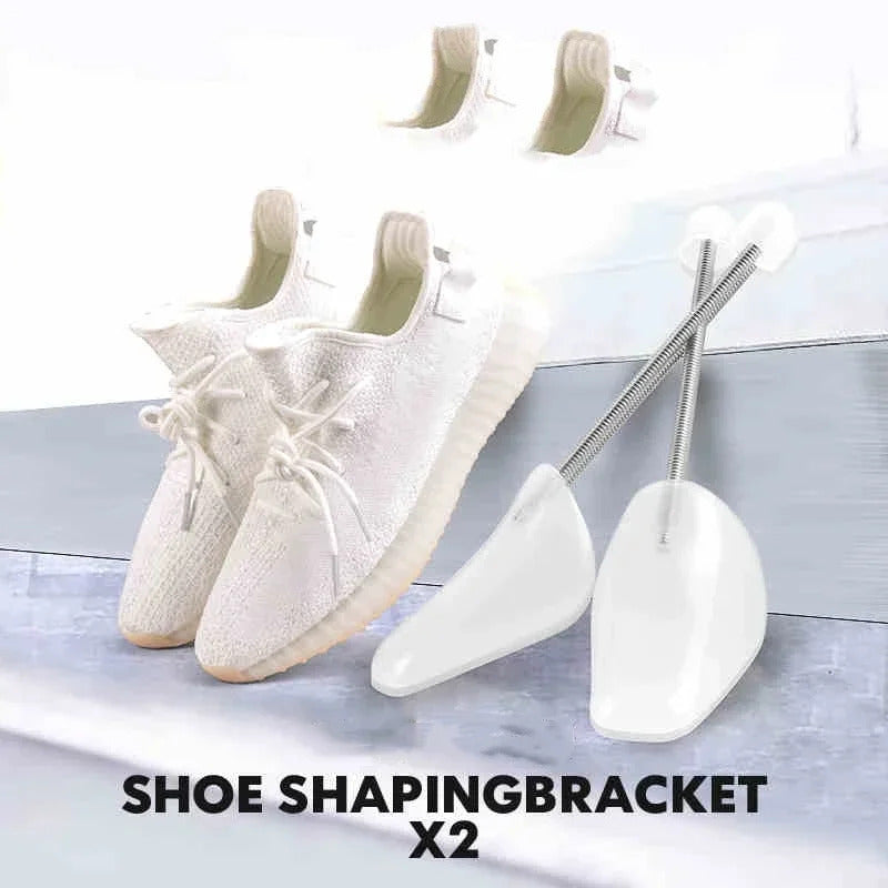 1 Pair Practical Plastic Adjustable Length Durable Black Women Men Anti Deformation Aluminum Shoe Accessories for Sneakers