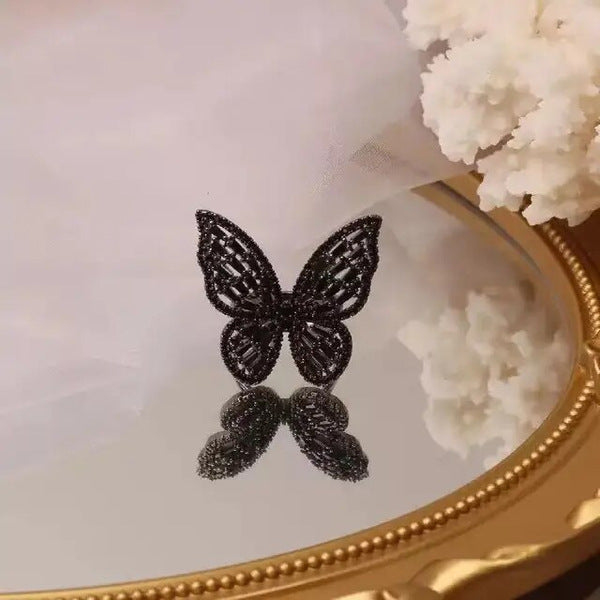 Ring jewelry batch hollow butterfly ring exaggerated ring does not fade jewelry