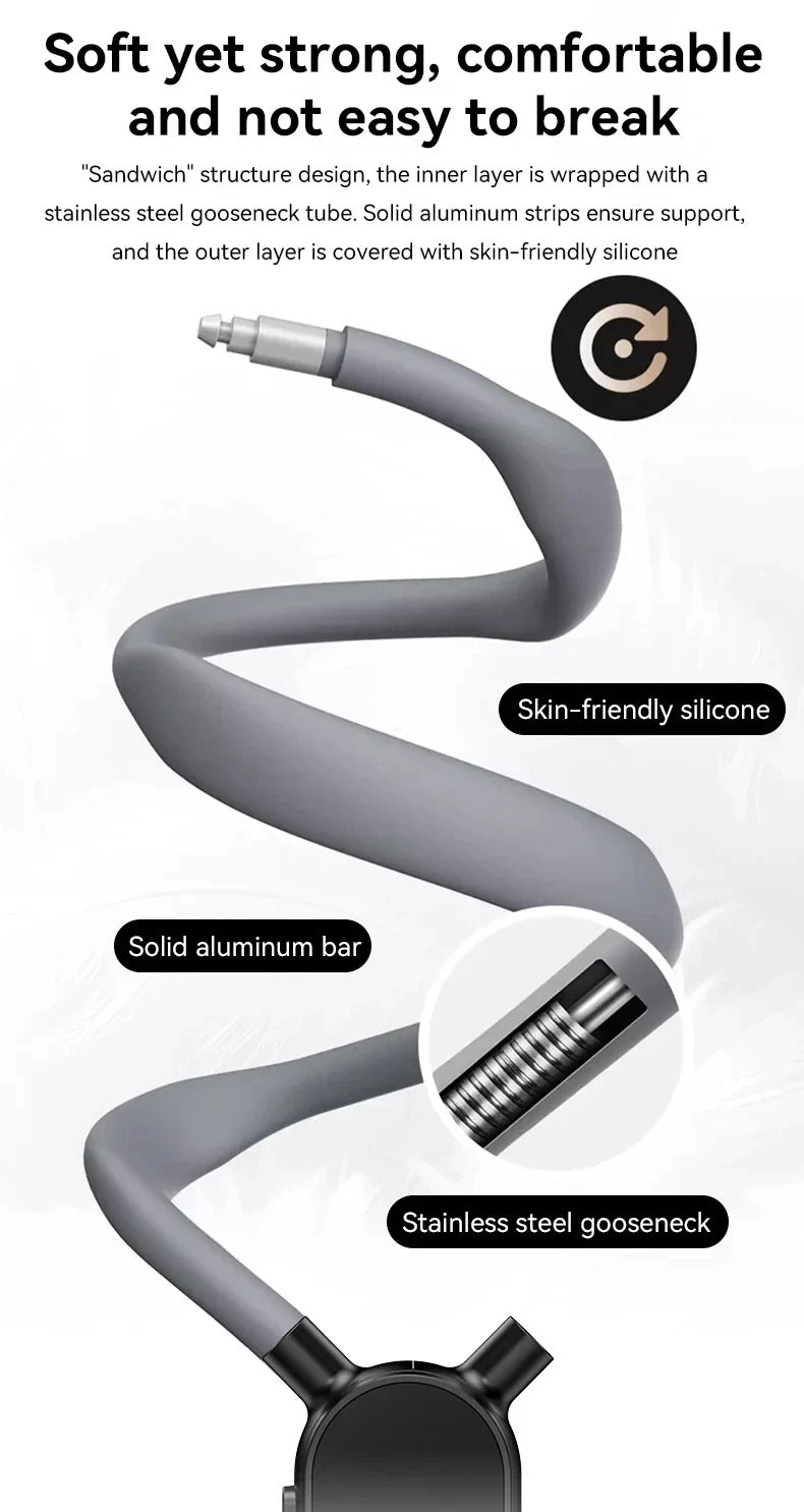 Neck Strap Lazy Bracket 360 Rotating Magnetic Phone Holder Portable Hands-Free Phone Clip Strong Magnet Comfortable Phone Mount